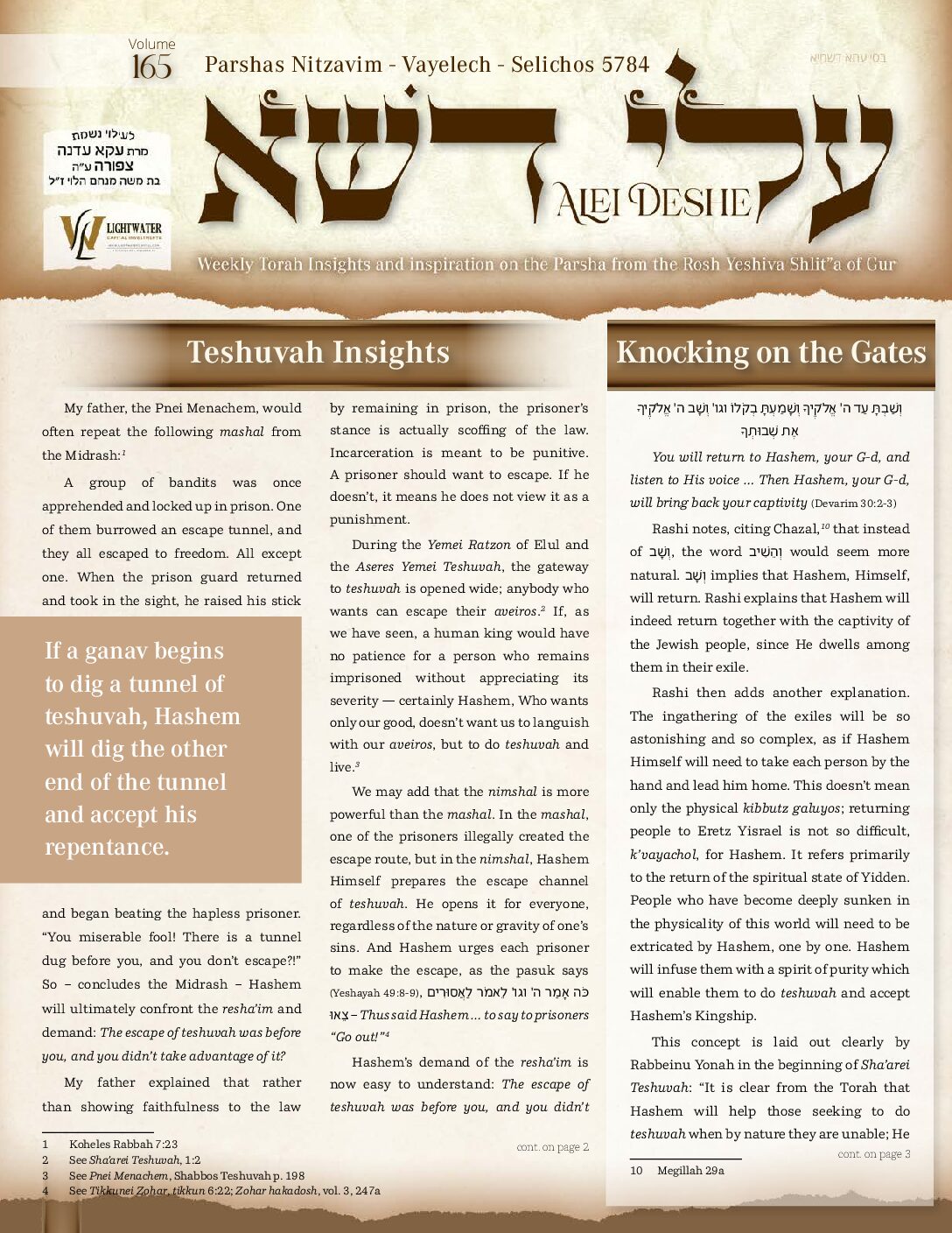 Nitzavim Vayelech 5784